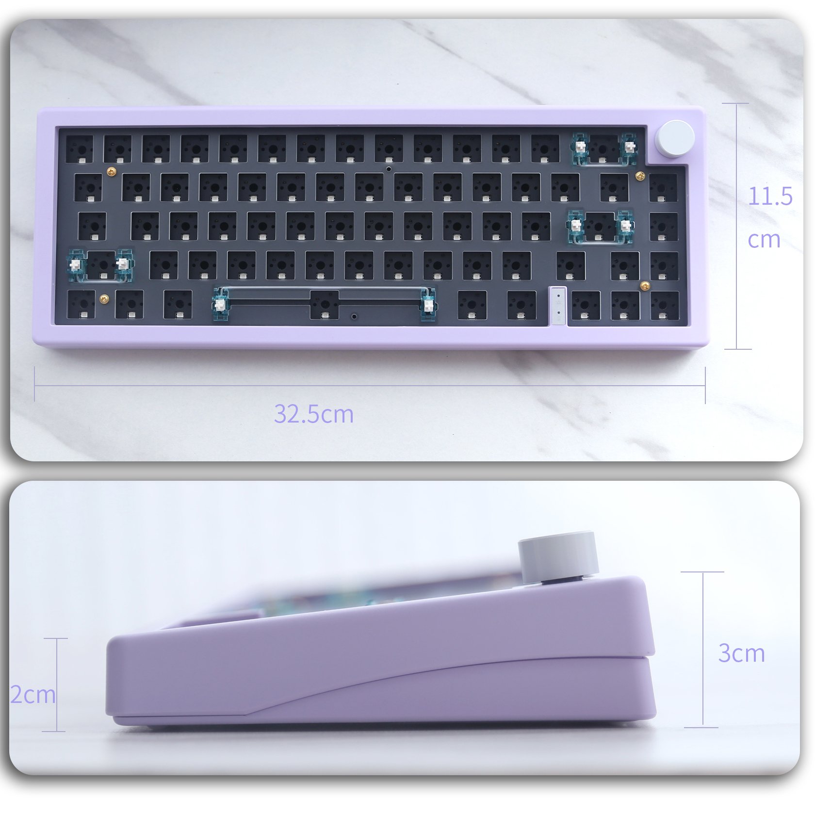 GMK67 Mechanical Keyboard Gasket Kit RGB Backlit Bluetooth 2.4G Wireless 3 Modes Hot Swappable Customized Keyboard No Switch