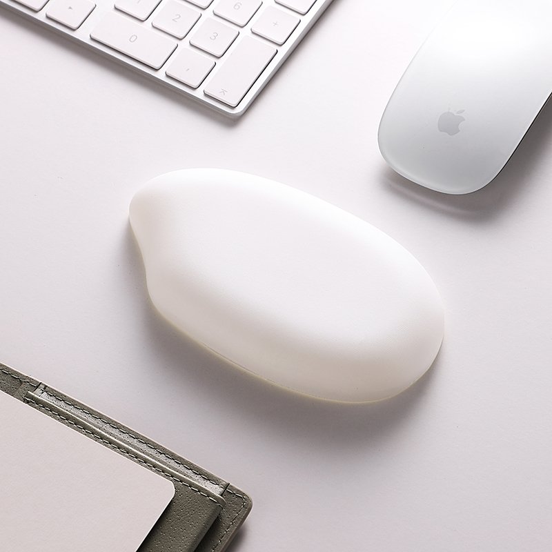 Manufacturer Original Blue and white Rice Shape Silica Gel Pad Pu Leather Covered Wrist Pad for Keyboard&Mouse