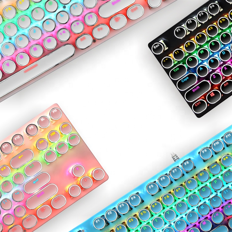 Single Backlit Keyboard Switches 87keys Mechanical Gaming Keyboard