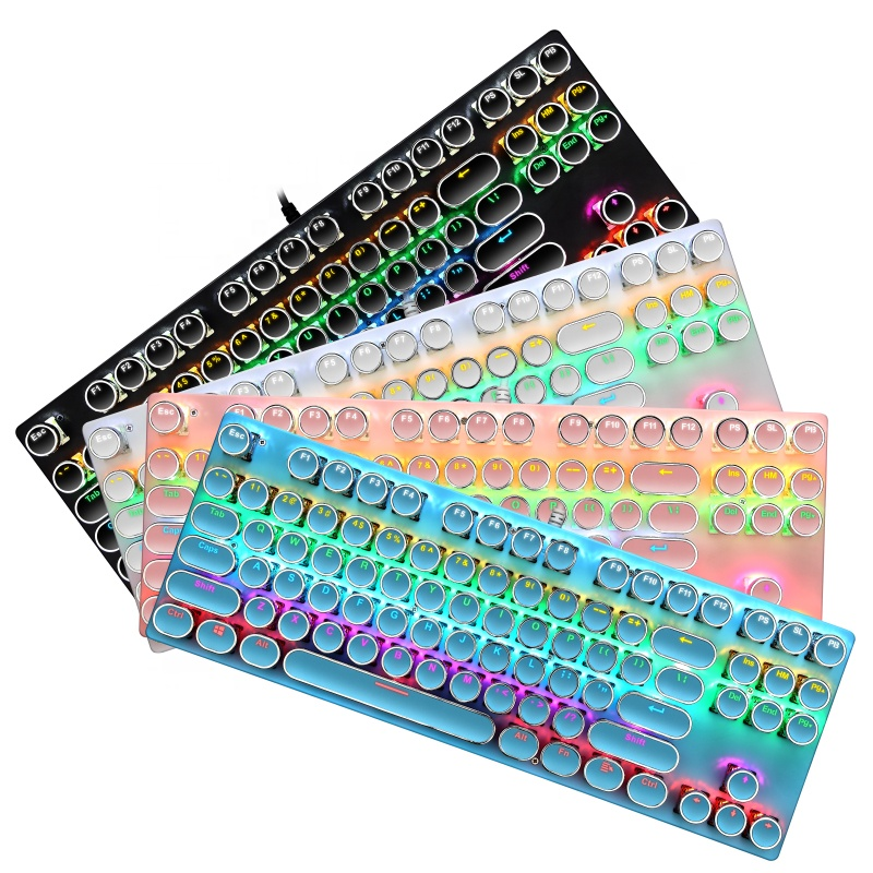 Single Backlit Keyboard Switches 87keys Mechanical Gaming Keyboard