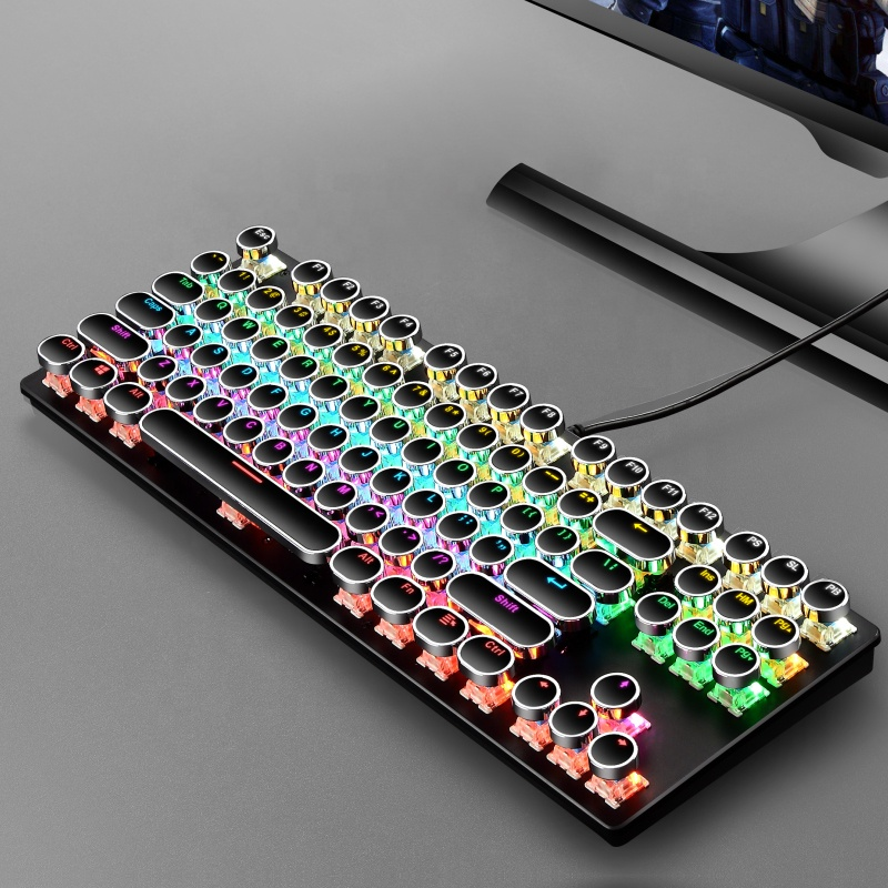 Single Backlit Keyboard Switches 87keys Mechanical Gaming Keyboard