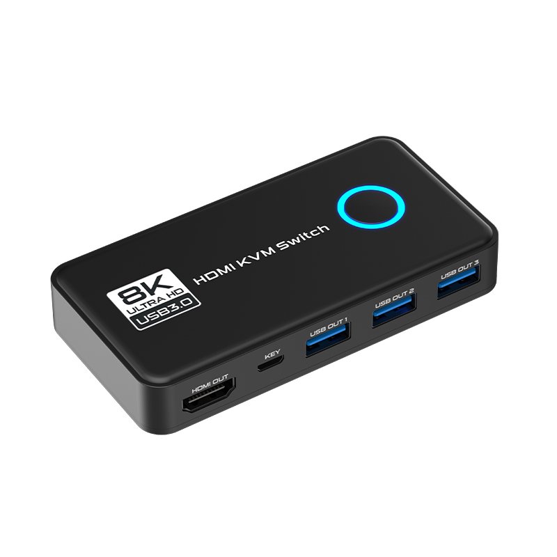 FJGEAR FJ-8K302S New Arrivals HD 2 Port 8K 7680*4320/60Hz SBS3.0 Hdmi Kvm Switch With Power Supply Port Factory Price