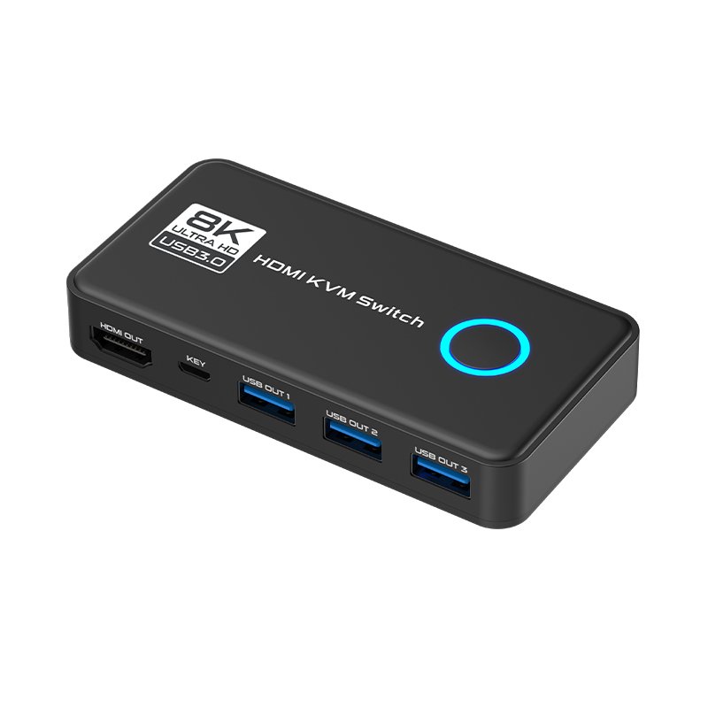 FJGEAR FJ-8K302S New Arrivals HD 2 Port 8K 7680*4320/60Hz SBS3.0 Hdmi Kvm Switch With Power Supply Port Factory Price