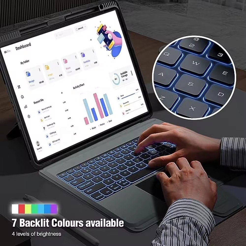 Nillkin Magnetic Keyboard Case for iPad Pro 13 M4 Air 11 2024 Detachable Back light iPad Cover Multi-Touch for iPad Pro 11 inch