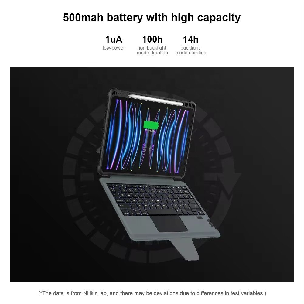 Nillkin Magnetic Keyboard Case for iPad Pro 13 M4 Air 11 2024 Detachable Back light iPad Cover Multi-Touch for iPad Pro 11 inch