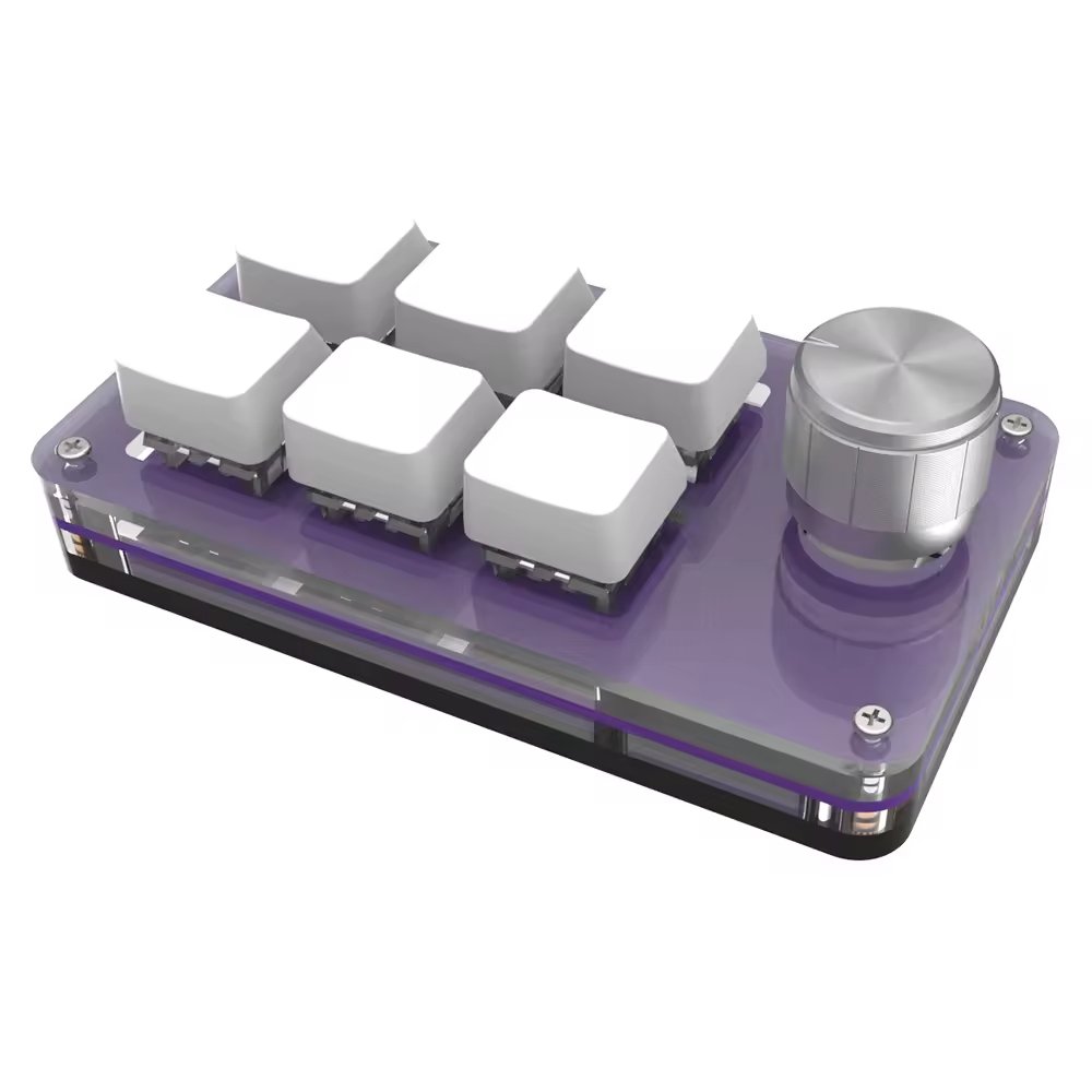 Wired / Wireless USB Custom Mechanical Keyboard with Knob Volume Button Knob Programming Macro Gaming Hotswap Keypad