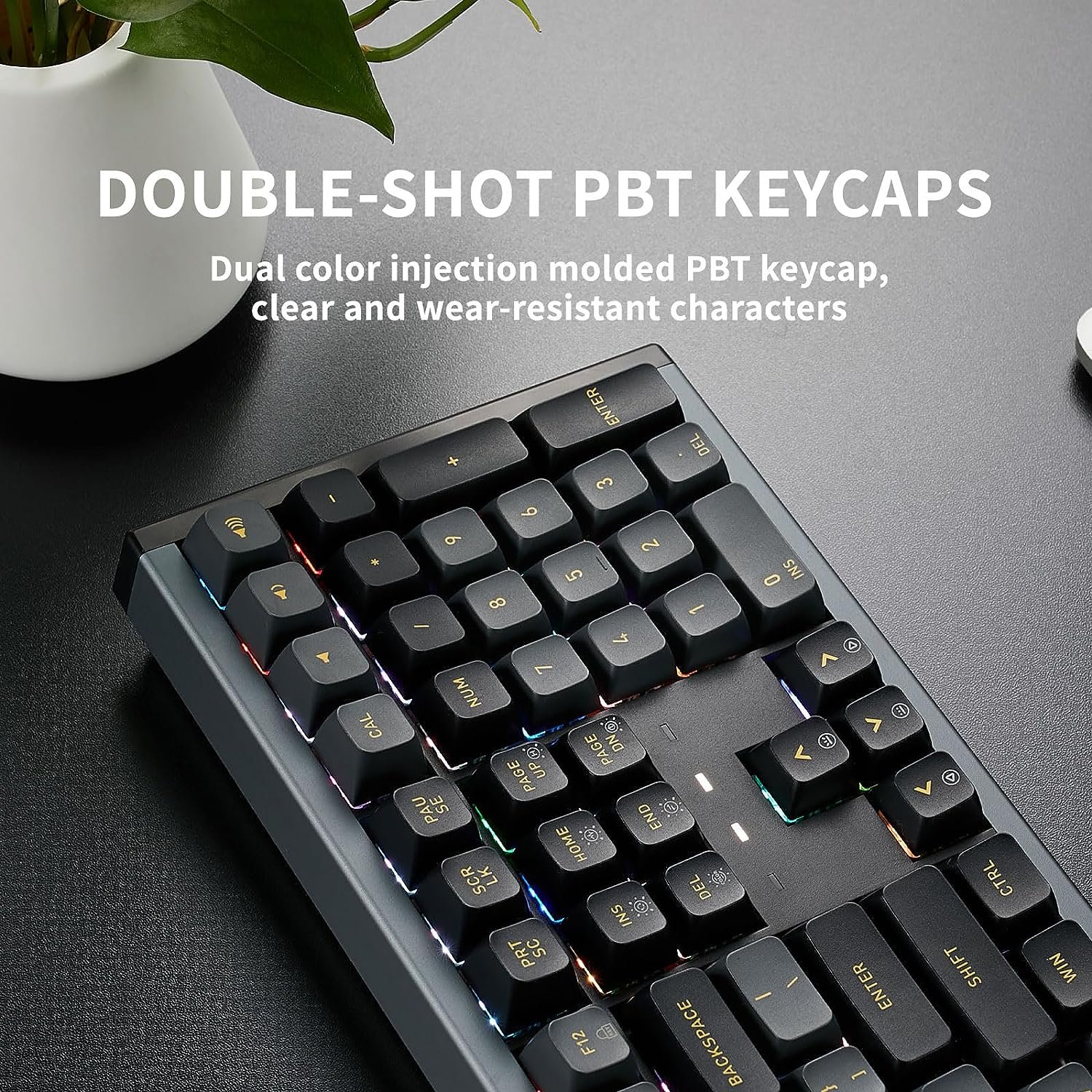 New Arrival 83 Key Rgb Backlit Aluminum Mechanical Keyboard Usb Type C Wired 75 Percent Hot Swap Gaming Mechanical Keyboard
