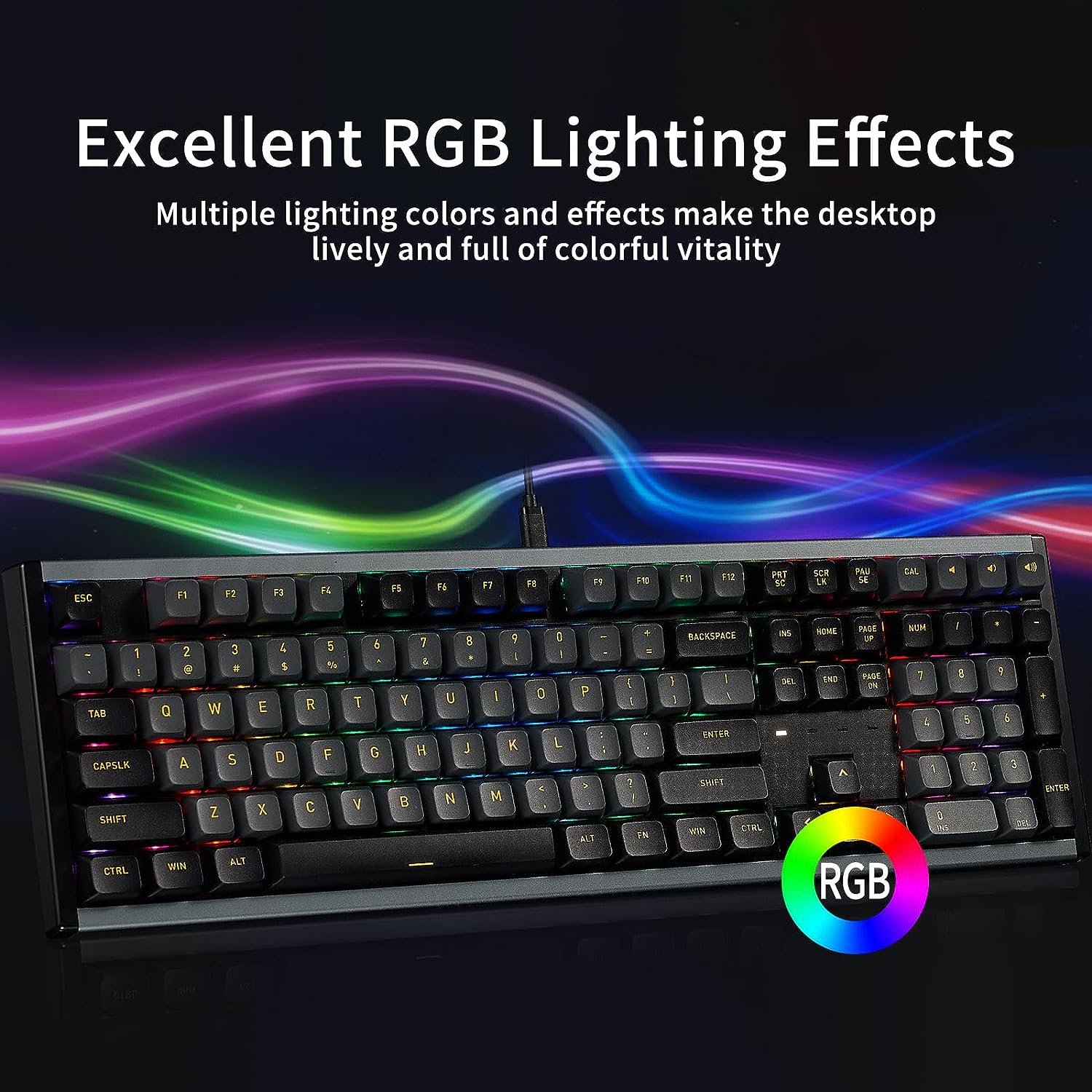 New Arrival 83 Key Rgb Backlit Aluminum Mechanical Keyboard Usb Type C Wired 75 Percent Hot Swap Gaming Mechanical Keyboard