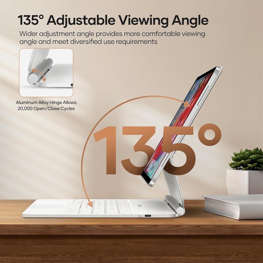 Protective Tablet Keyboard Cover IPX7 Waterproof Tablet Wireless Backlight Magic Keyboard Case for ipad 12.9" Inch