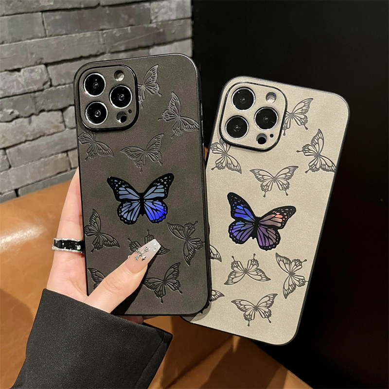 Butterfly Pattern PU Leather Phone Case For Iphone 11 12 13 14 15 Lens Protect Phone cover For Iphone 6/7/8/xr/xs