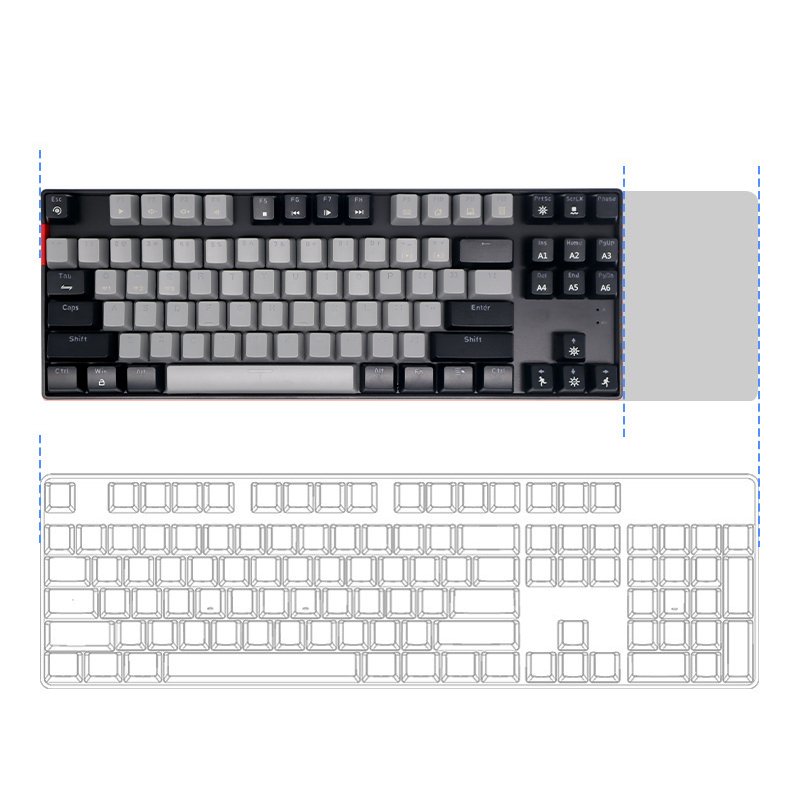 87 Keys Wireless Dual-Mode 85% Layout Mechanical Keyboard Gasket RGB Gaming Keyboard Hot-Swap Sound Absorbing Pads