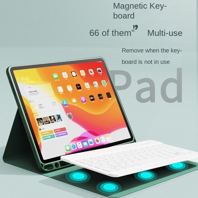 Custom 2024 ipad Air11 Inch Cover With Flip Stand Magtice Leather bluetooth Keyboard Case For Ipad Air 4 5 10.9 detachable shell