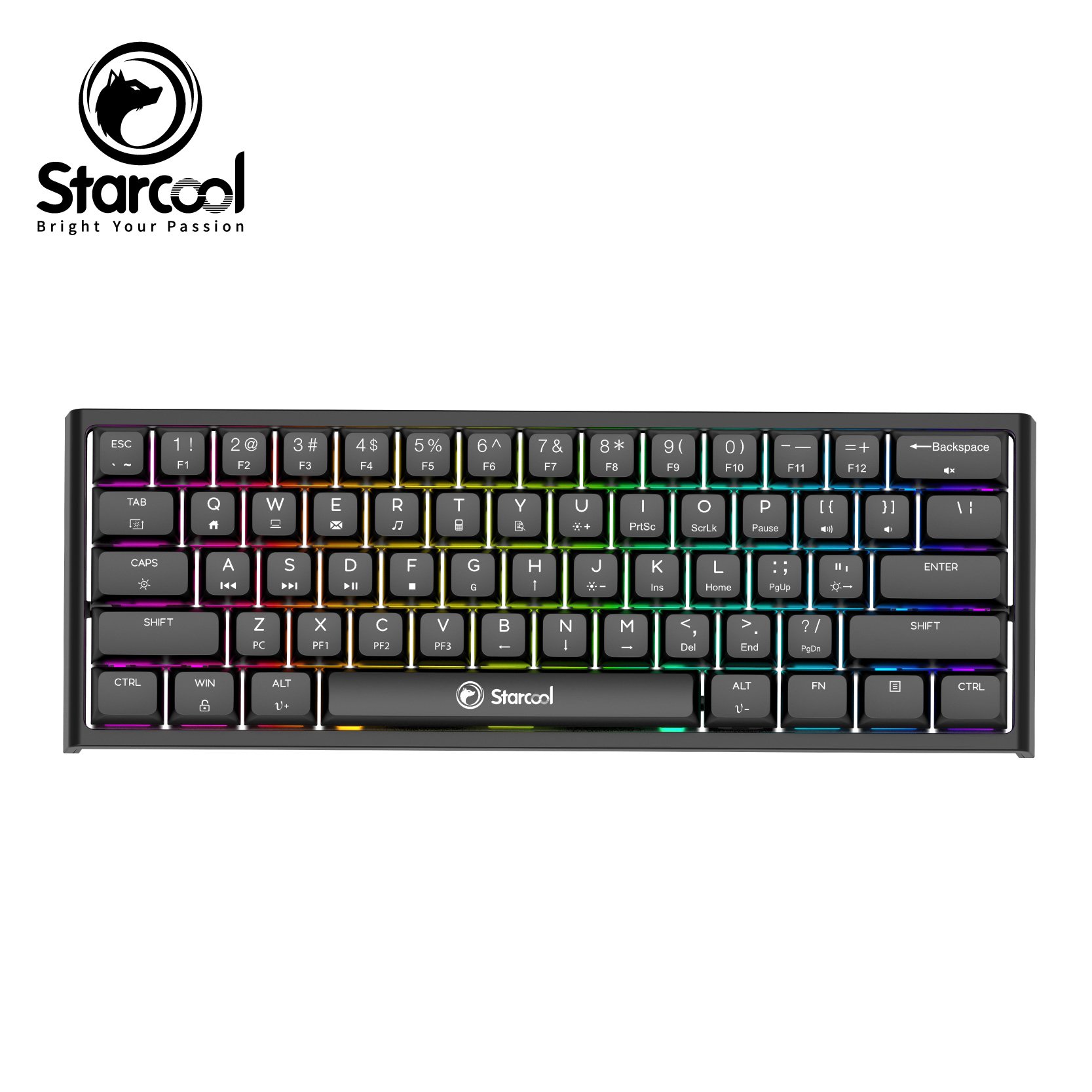 Wholesale 61Keys Mechanical Gaming Keyboard RGB Light Full Key Anti Ghosting Hot Swappable Keyboard