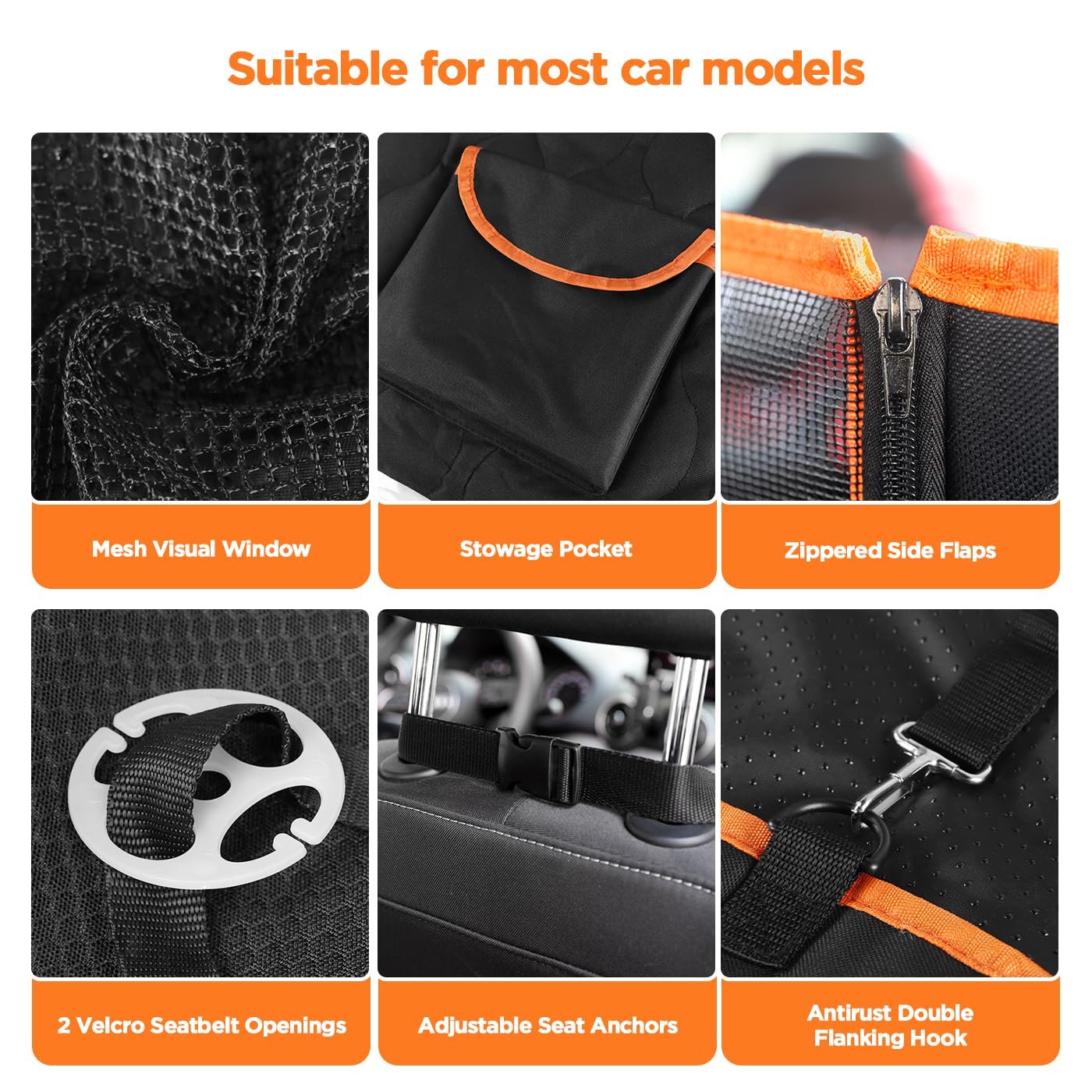 OEM/ODM Factory Wholesale Price 100% Waterproof Custom Pet Transport Dog Carrier Car Seat Cover