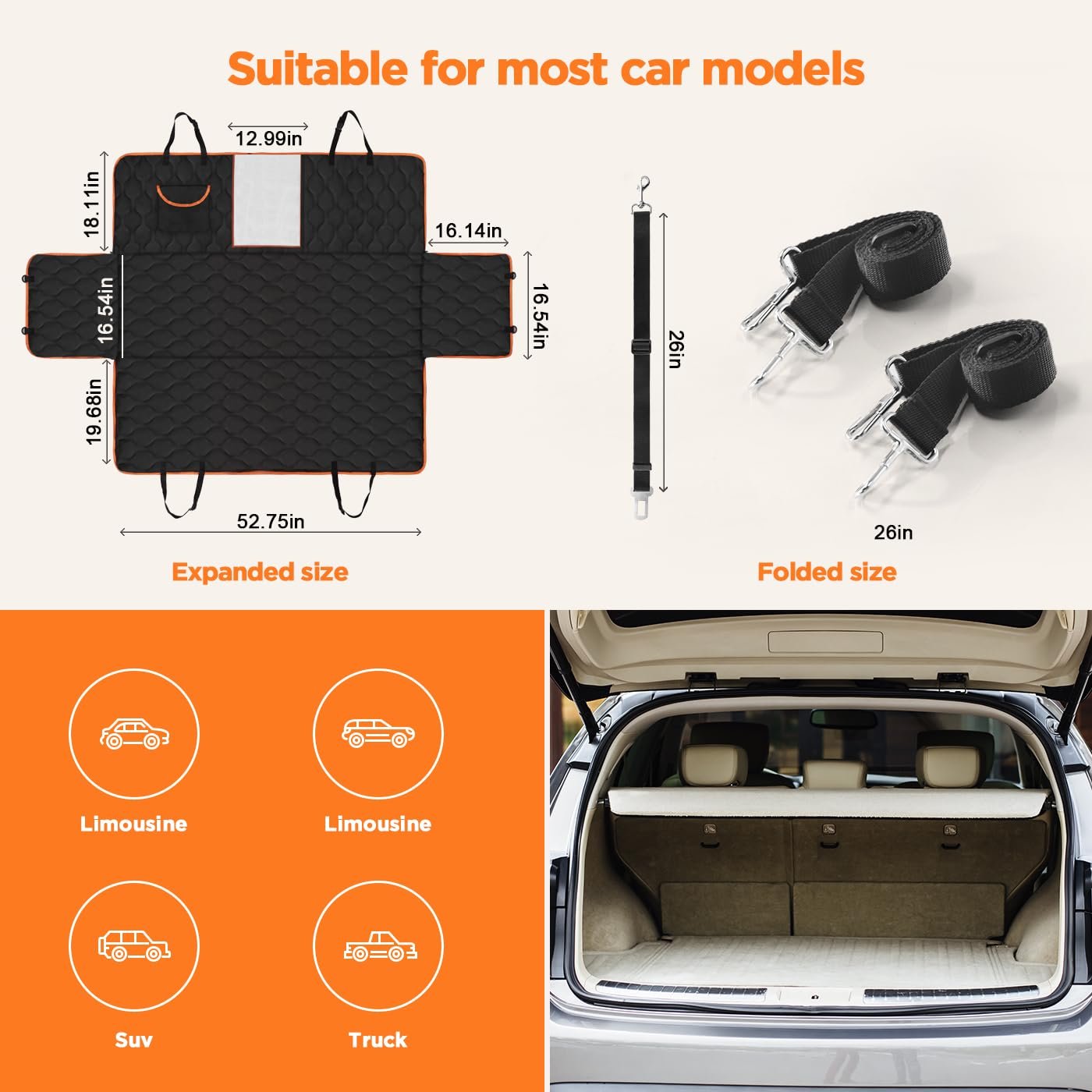 OEM/ODM Factory Wholesale Price 100% Waterproof Custom Pet Transport Dog Carrier Car Seat Cover