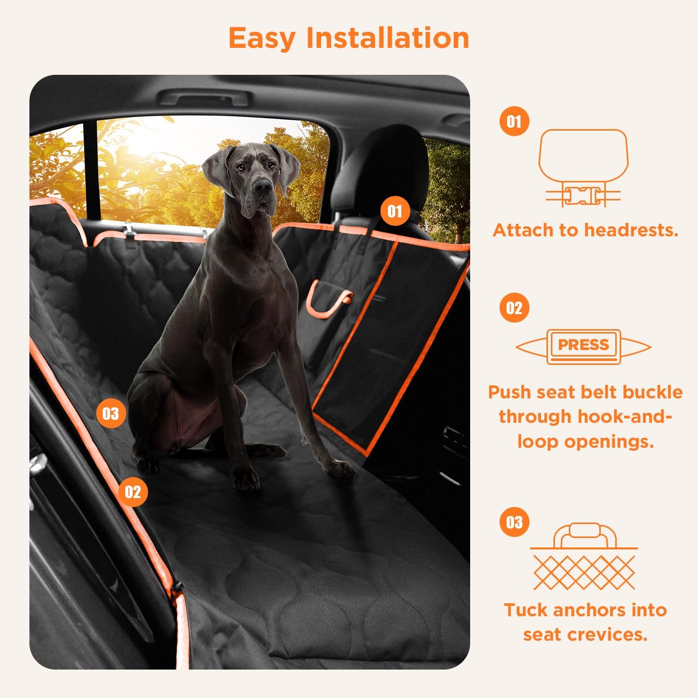 OEM/ODM Factory Wholesale Price 100% Waterproof Custom Pet Transport Dog Carrier Car Seat Cover
