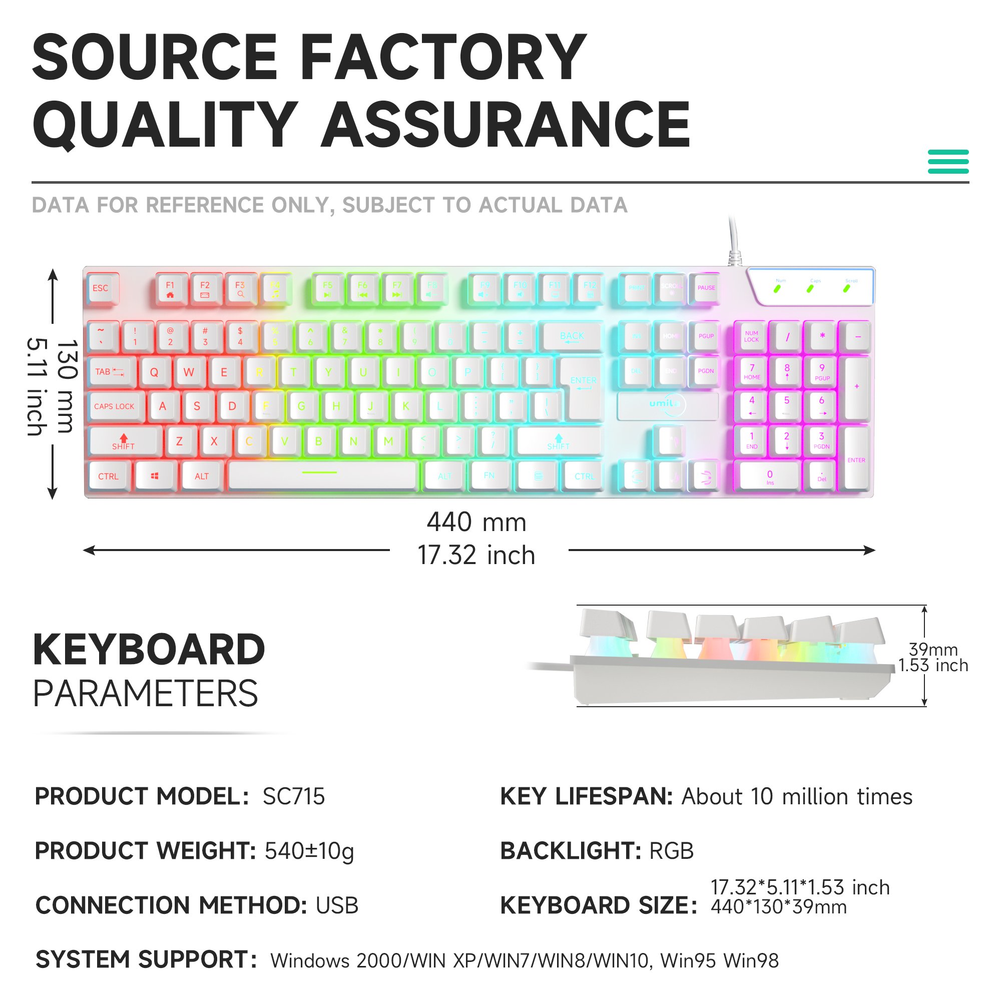 RGB Backlit Customizable Gaming Keyboards with Language and Logo Options computer keyboard