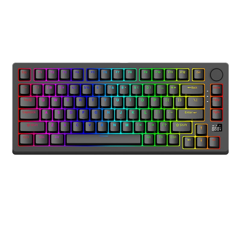OUSAID DK82 Gaming Mechanical Keyboard 2.4G/Wired/BT RGB Backlit OEM 60 Percent Mechanical Keyboard