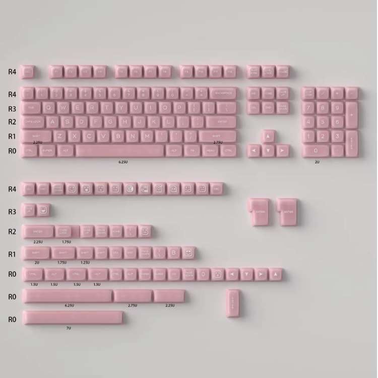 160 Keys White Ice Translucent Double Shot Keycaps Sa Profile For Alice Layout Mx Switch Oem Mechanical Keyboard Keycaps