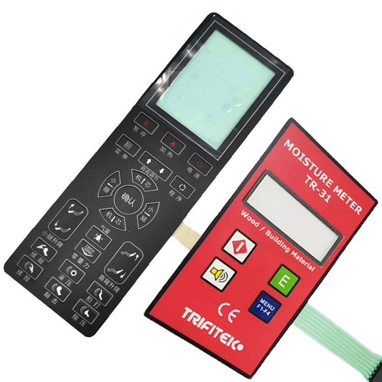 Low Moq Price Custom Design PC Label Sticker Membrane Button Keypad keyboard Membrane Switch With Led Illuminated