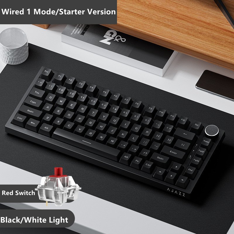 AK820 USB Wired RGB Gaming Mechanical Keyboard White/Black/Purple Customized 75% Layout Gasket Structure For Pc Computer