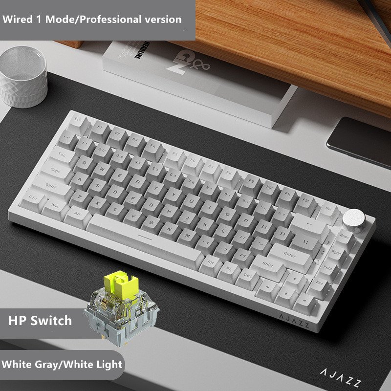 AK820 USB Wired RGB Gaming Mechanical Keyboard White/Black/Purple Customized 75% Layout Gasket Structure For Pc Computer