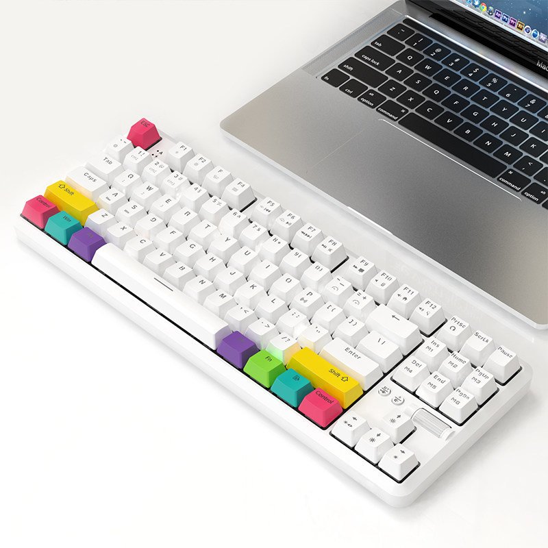 87 Keys Hot Swappable Mechanical Keyboard Bluetooth 5.0 2.4G Wireless With1.6M Type-C Wired Custom Mechanical Ergonomic Keyboard