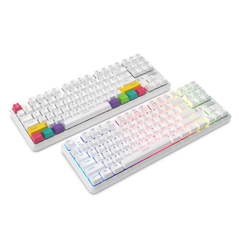 87 Keys Hot Swappable Mechanical Keyboard Bluetooth 5.0 2.4G Wireless With1.6M Type-C Wired Custom Mechanical Ergonomic Keyboard