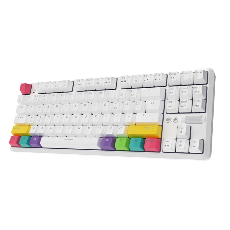 87 Keys Hot Swappable Mechanical Keyboard Bluetooth 5.0 2.4G Wireless With1.6M Type-C Wired Custom Mechanical Ergonomic Keyboard