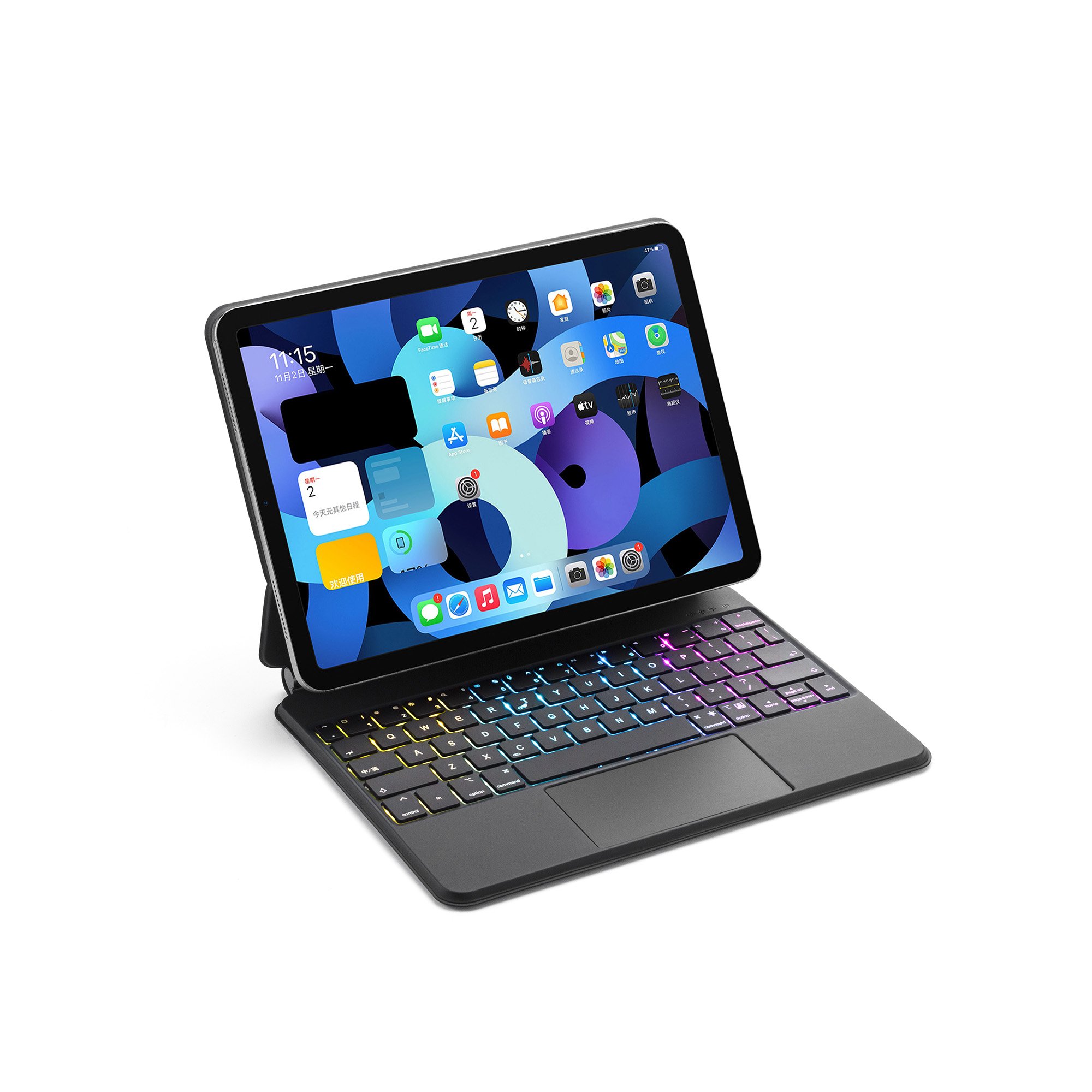 2024 Magnetic leather detachable wireless keyboard with cover case with touch pad for iPad Pro 11&iPad air 4& 5 10.9 inch