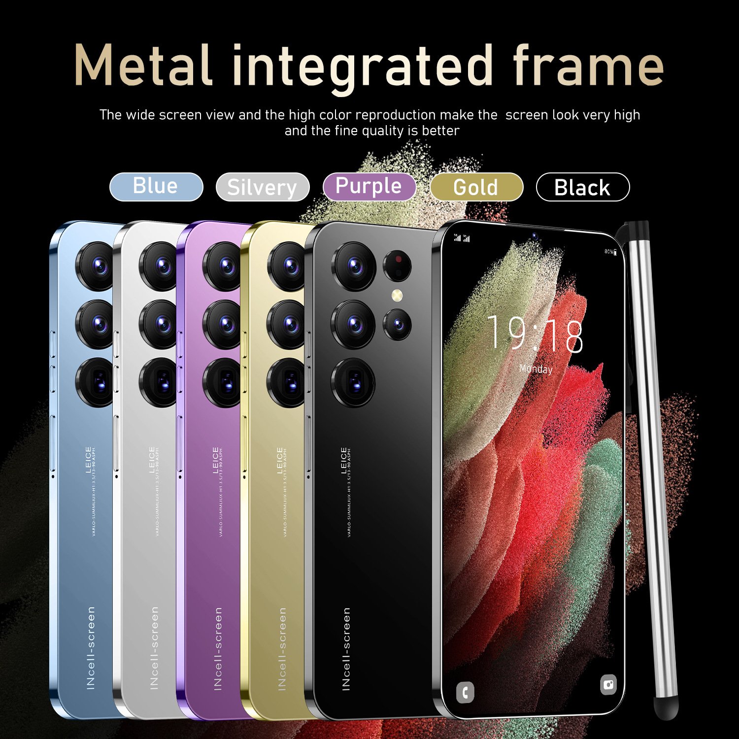 2024 Original Brand New S24 Ultra Phone 7.3 Inch 4G 5G WIFI Smartphone with Stylus Pen 4 Cameras Facial Recognition Unlock Phone