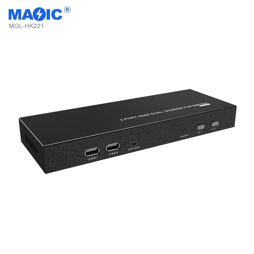 4k 60hz 2x2 Hdmi Tv Video Controller 2 In 2 Out 4K 60Hz KVM Switch Automatic Dual Monitor HDMI Kvm Switch For PC Laptop