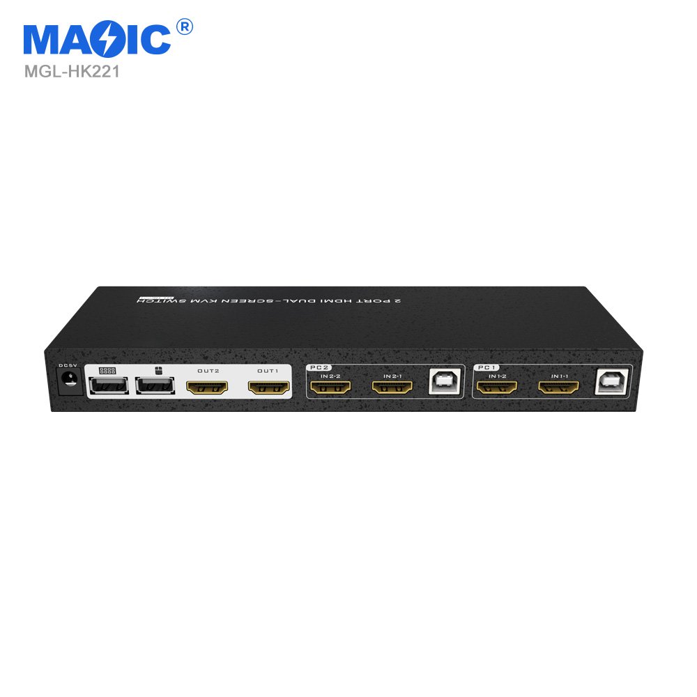 4k 60hz 2x2 Hdmi Tv Video Controller 2 In 2 Out 4K 60Hz KVM Switch Automatic Dual Monitor HDMI Kvm Switch For PC Laptop