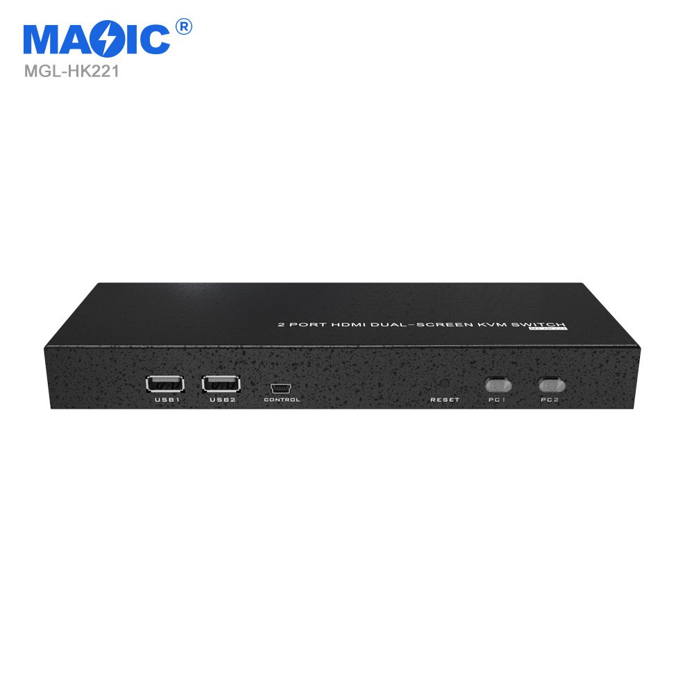 4k 60hz 2x2 Hdmi Tv Video Controller 2 In 2 Out 4K 60Hz KVM Switch Automatic Dual Monitor HDMI Kvm Switch For PC Laptop