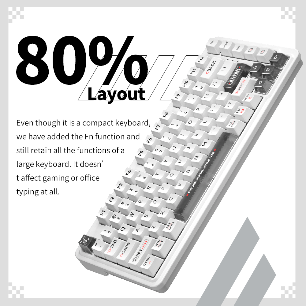 Mechanical Keyboard RGB Backlit Gaming Keyboard Gamer Gasket usb Wired Ergonomic 82 Keys White Axis Tecnologia Oem Teclado