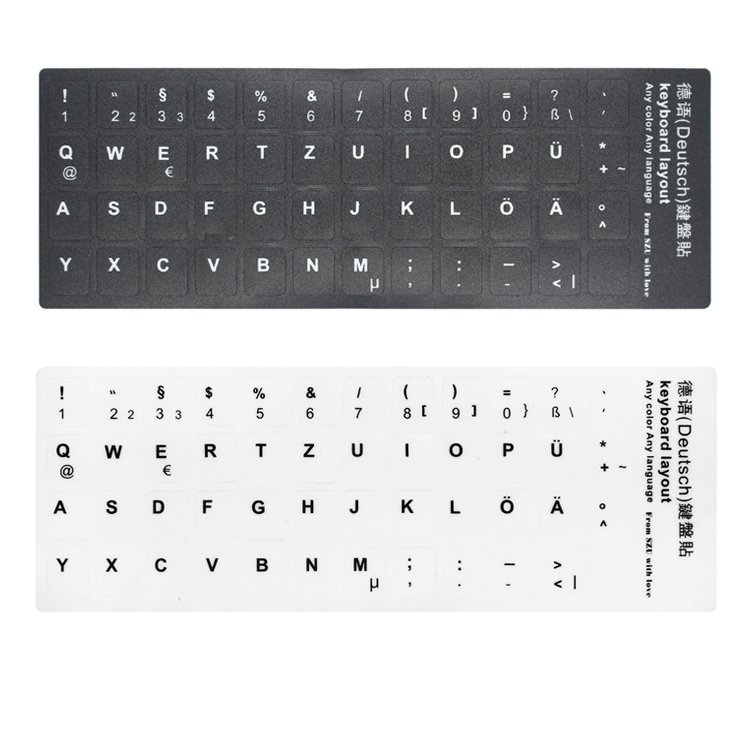 Matte Crystal Russian Arabic French German Spanish Italian Keyboard Key Sticker Label For teclado