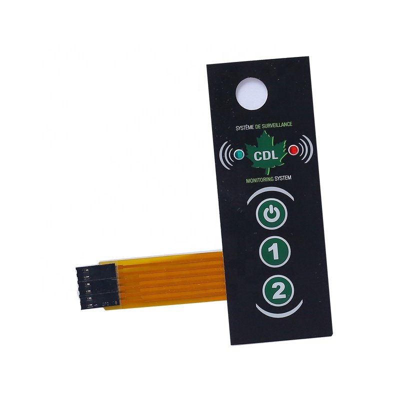 high quality OEM FPC membrane switch and metal dome embossed button membrane keypad with leds