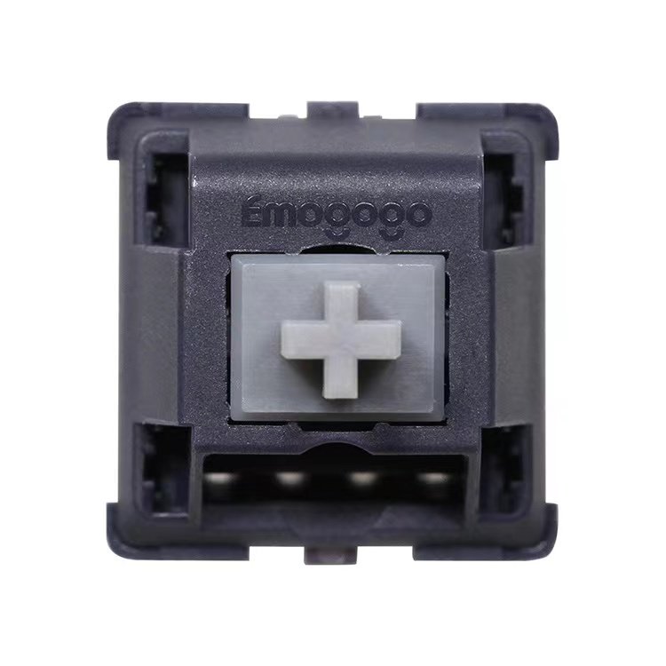 Emogogo Silver Gray 1 switch 5 pin 62g polymer nylon shell POM axle gold-plated spring mechanical keyboard switches