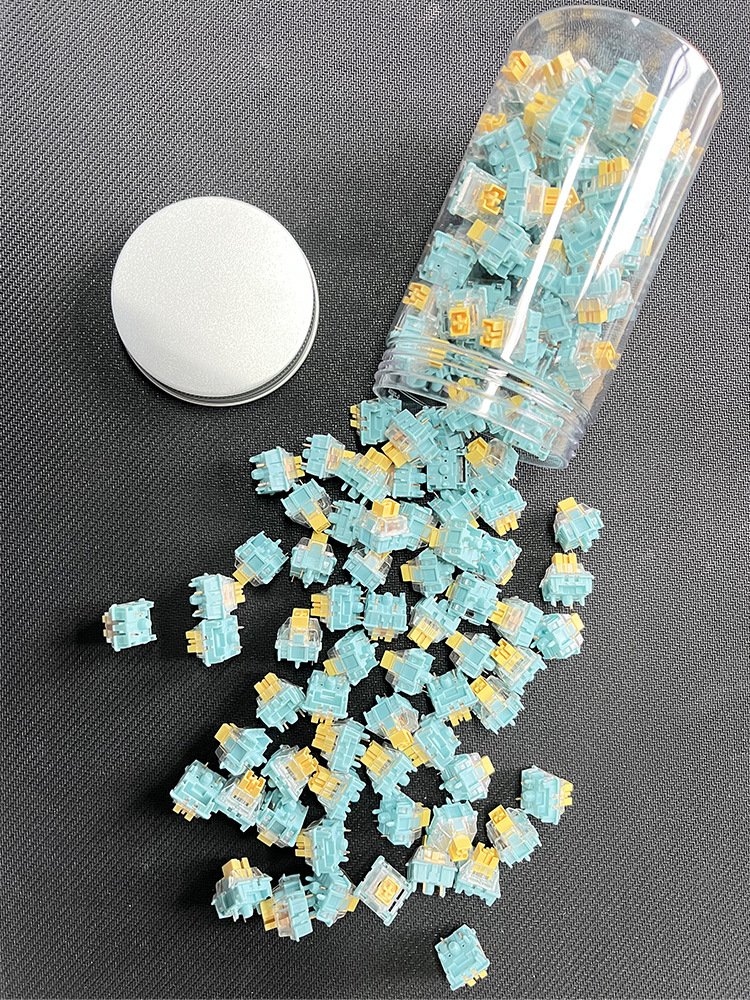 homoo Sea salt lemon shaft silent Pro 47g linear shaft hot swappable five pin customized mechanical keyboard switch