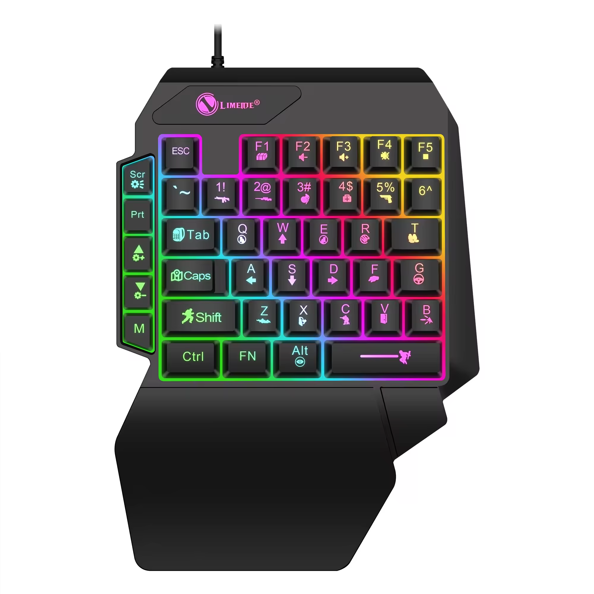Mechanical Portable One Hand Wired Gaming Keyboard For Gaming Accessories Wired Keyboard for PC desktop gaming mini keyboard