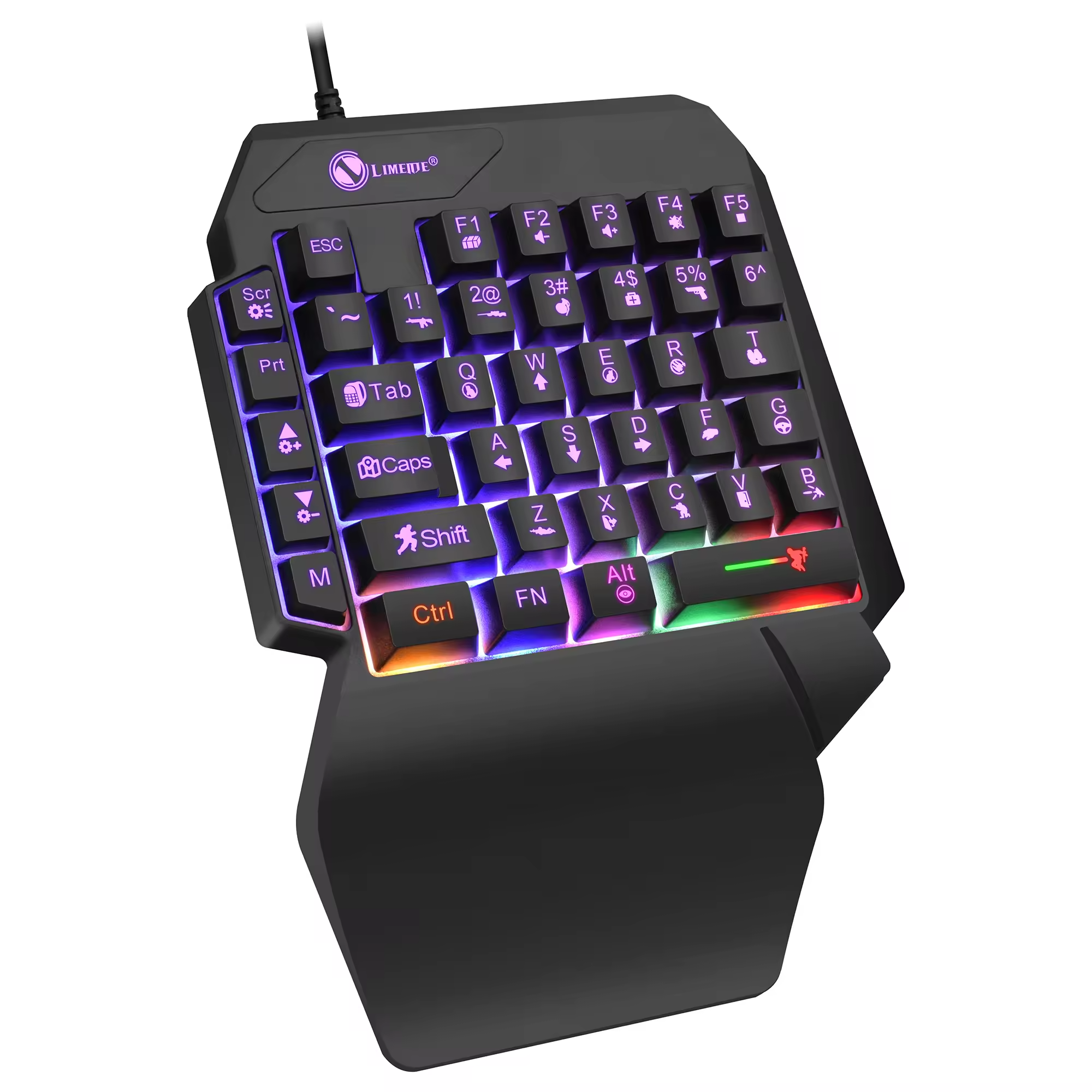Mechanical Portable One Hand Wired Gaming Keyboard For Gaming Accessories Wired Keyboard for PC desktop gaming mini keyboard