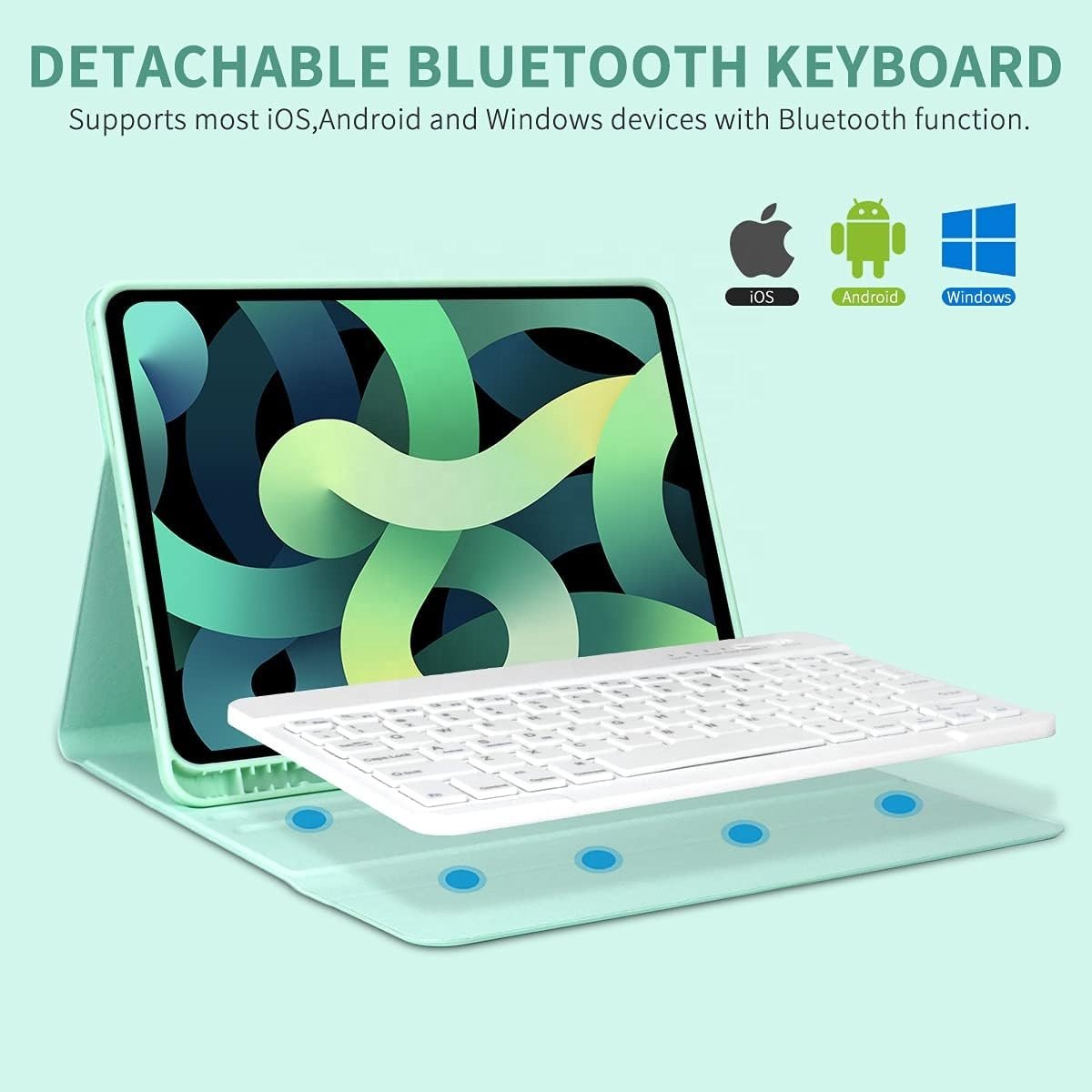 Keyboard Case for iPad Air 11 inch 2024 (M2) Pro 11(4th/3rd/2nd/1st) Gen 2022 Air 5th&4th Gen Case with Detachable Keyboard