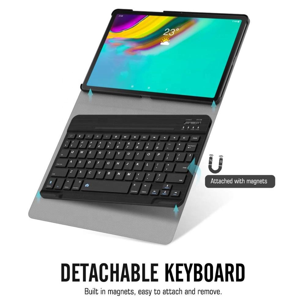 MoKo PU Leather Detachable Keyboard Cover Case for Samsung Galaxy S5e