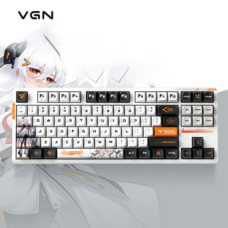 VGN V87Pro 87 Keys Three Mode BT Wireless Wired Hot Plug Gasket RGB TKL Mechanical Gaming Keyboard