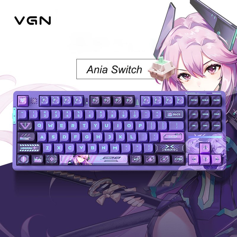 VGN V87Pro 87 Keys Three Mode BT Wireless Wired Hot Plug Gasket RGB TKL Mechanical Gaming Keyboard