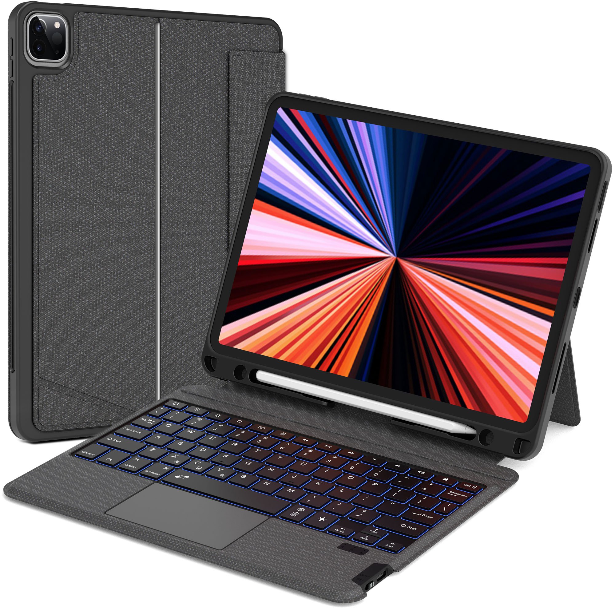 WiWU Customized Detachable Keyboard Case 12.9 Inch Hot Sale Unimpeded Charging Zero Burden Trackpad Gestures Touch For iPad