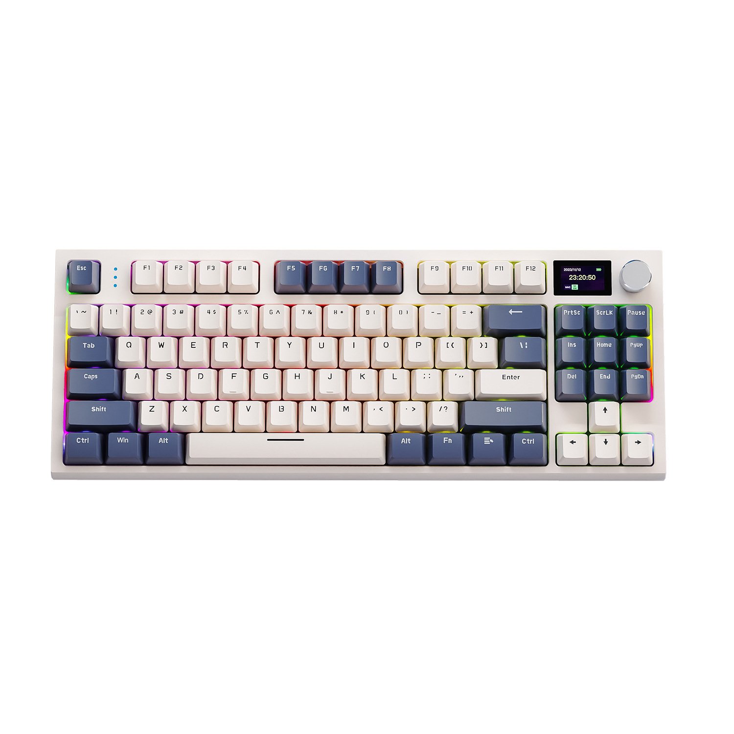 Custom English Russian Korean Spanish Portuguese Attack Shark K86 Wired BT Wireless 2.4G RGB Mechanical Keyboard with Screen