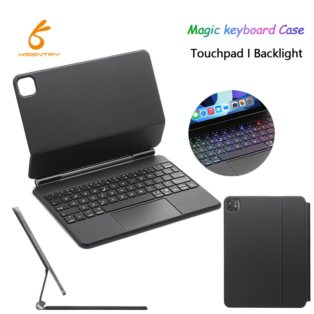 Slim Magnetic Cover With Touchpad Trackpad Tablet Wireless Backlight Magic Keyboard Case For 2024 IPad Pro Air 11 10.9 Inch M2