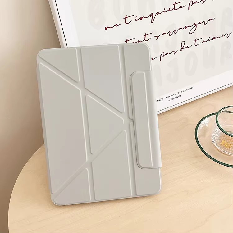 Wholesale Magnetic Transparent Back PU Leather Funda Tablet Cover Case with Buckle For iPad 12.9 inch