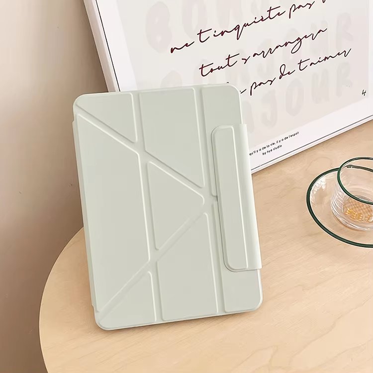 Wholesale Magnetic Transparent Back PU Leather Funda Tablet Cover Case with Buckle For iPad 12.9 inch